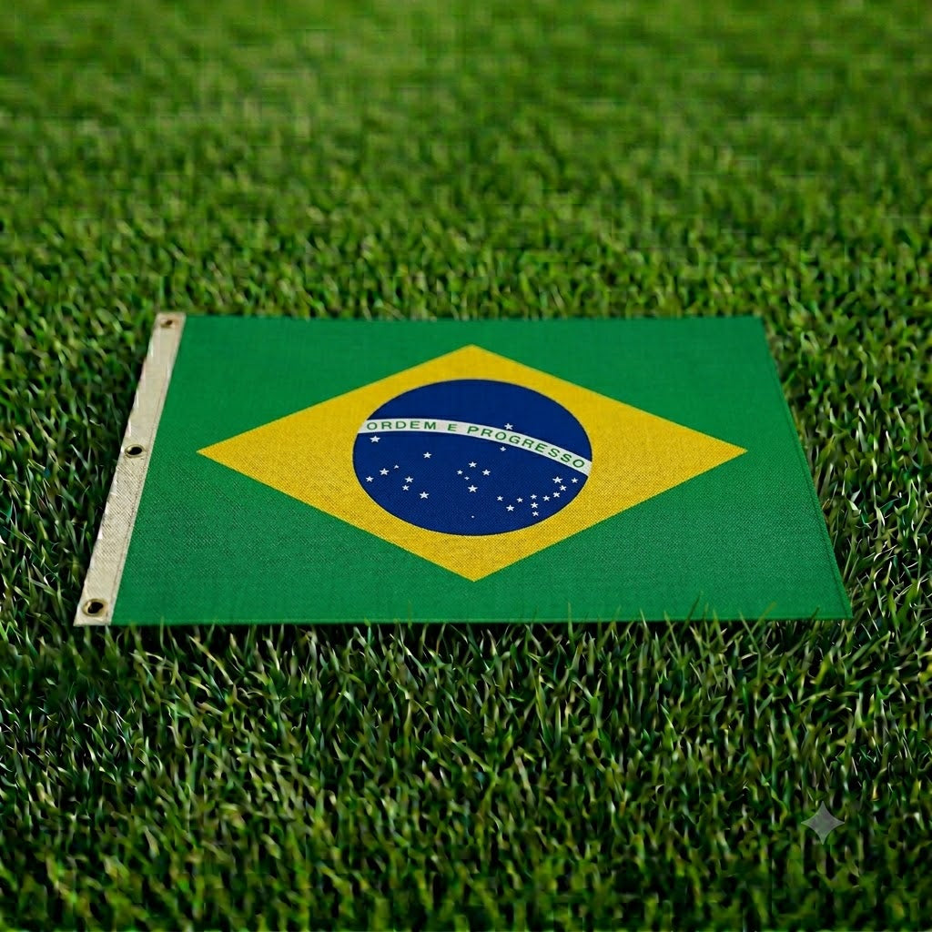 Bandera de Brasil 90x150cm El Escudazo