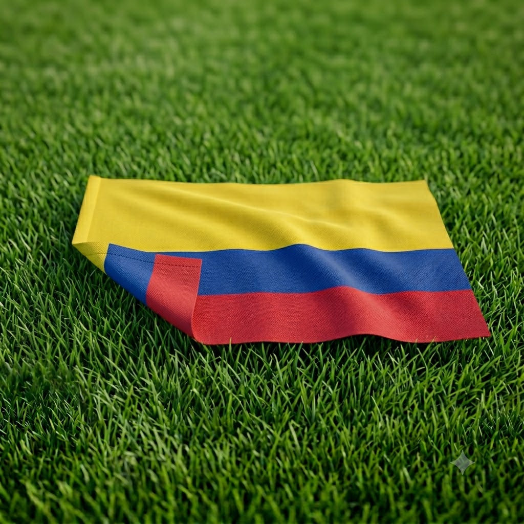 Bandera de Colombia ondeando
