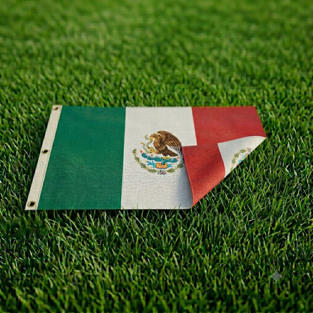 Bandera de México ondeando