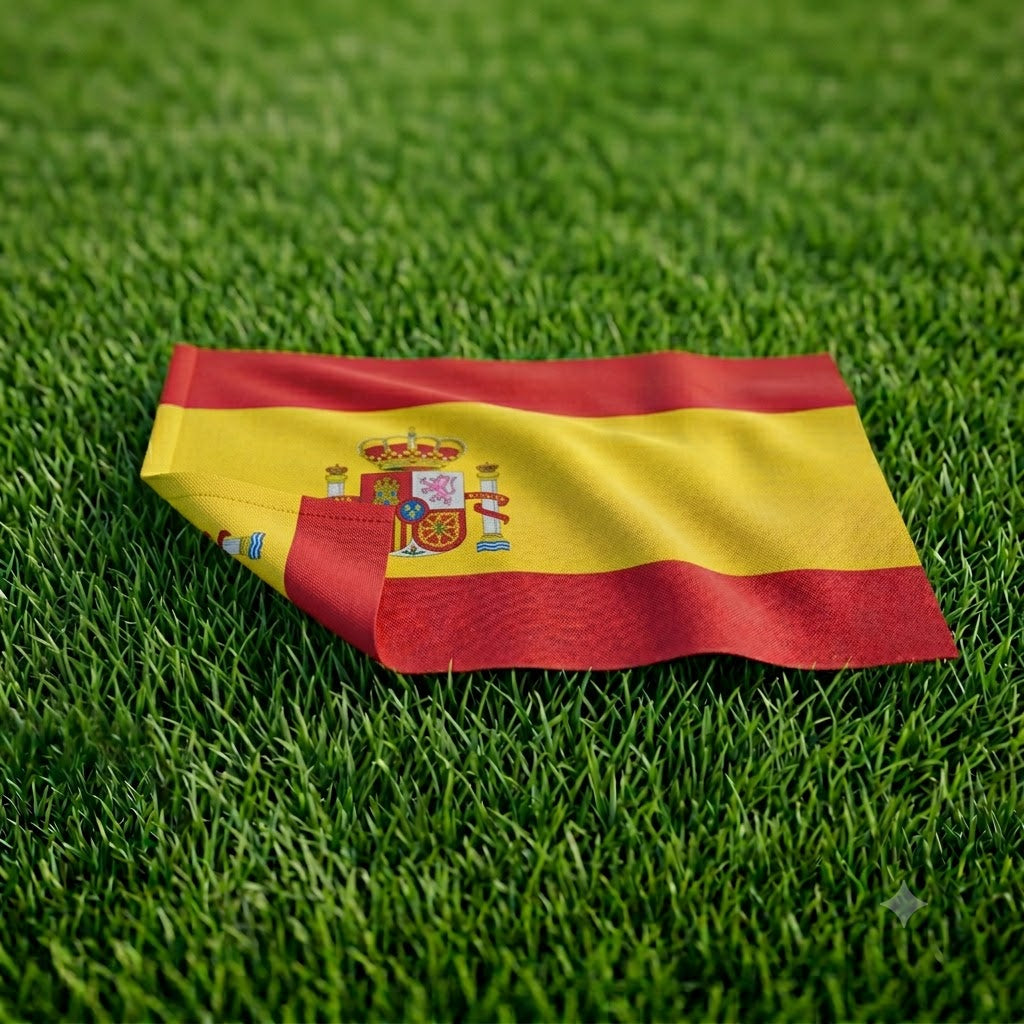 Bandera de España ondeando