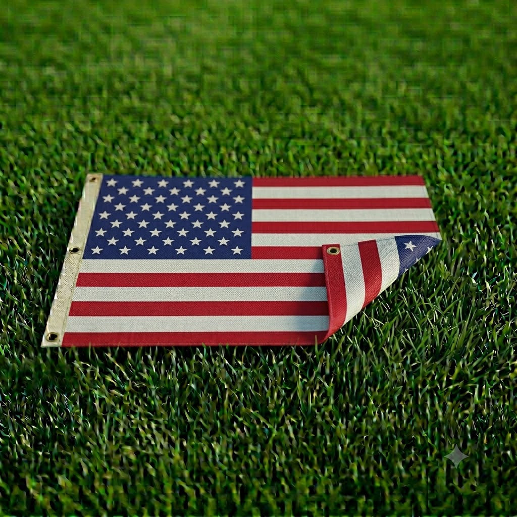 Bandera de Estados Unidos ondeando